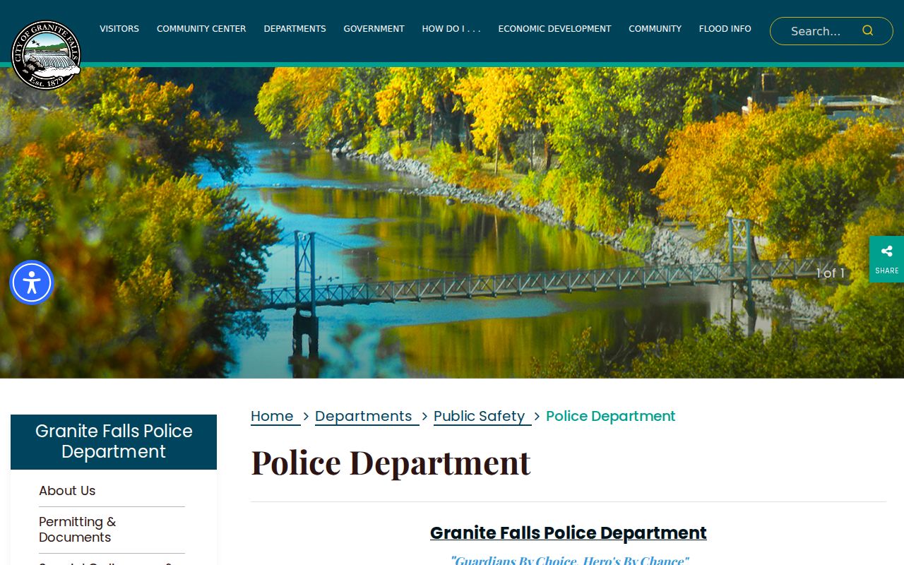 Granite Falls court records and Justice Center police context
