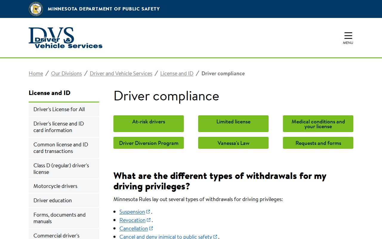 Yellow Medicine County traffic court and driver record distinction